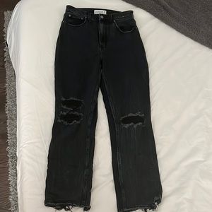 Abercrombie & Fitch Curve Love Ultra High Rise Ankle Straight Jeans 29 | 8R
